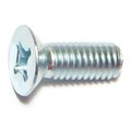 Midwest Fastener M6-1.00 x 16 mm Phillips Flat Machine Screw, Zinc Plated Steel, 50 PK 51509